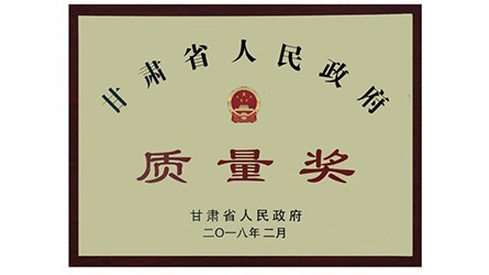 甘肃省人民当局质量奖